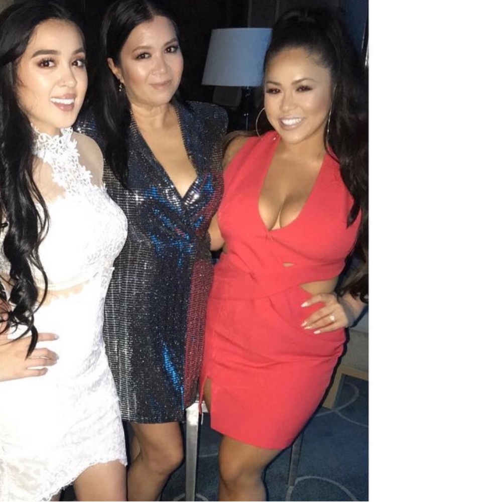 Kendall + Kylie Deep Plunge Cut Out Dress